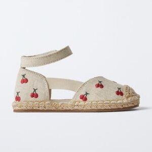 Zara Kids Espadrilles with Cherry embroidery